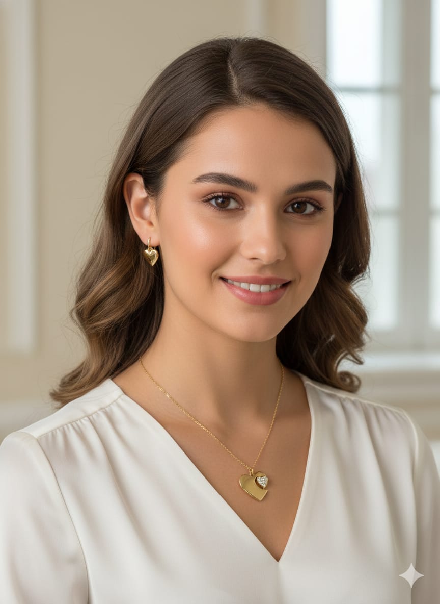 par de aretes y colar